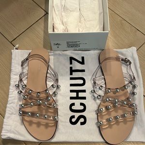 Schutz transparent sandal preloved worn twice size 9